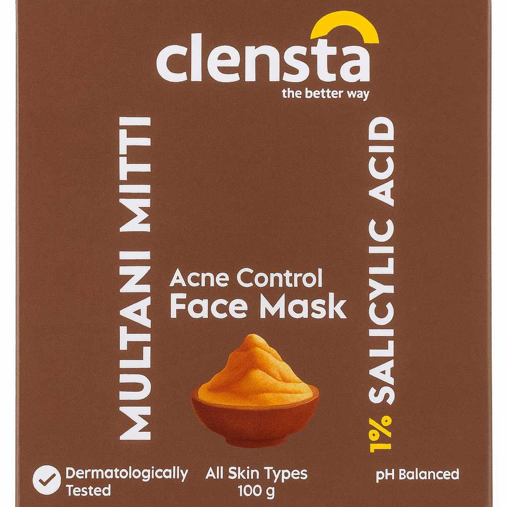 Clensta Multani Mitti Acne Control Face Mask (1% Salicylic Acid)(100 g)