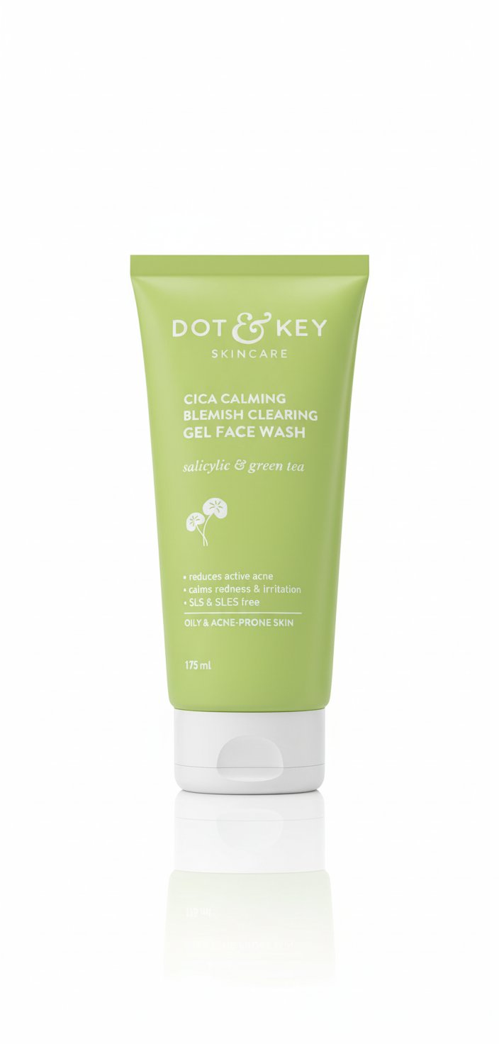 Dot & Key Cica Calming Blemish Clearing Gel Face Wash (175 ml / ~175 g)