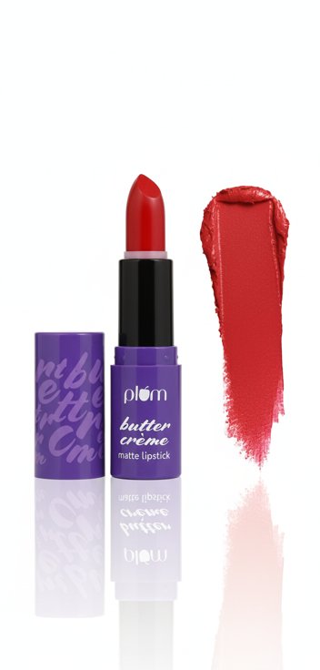 Plum Butter Crème Matte Lipstick (Weight: 4.2 g) No 135 - Ruby Who? Lipstick