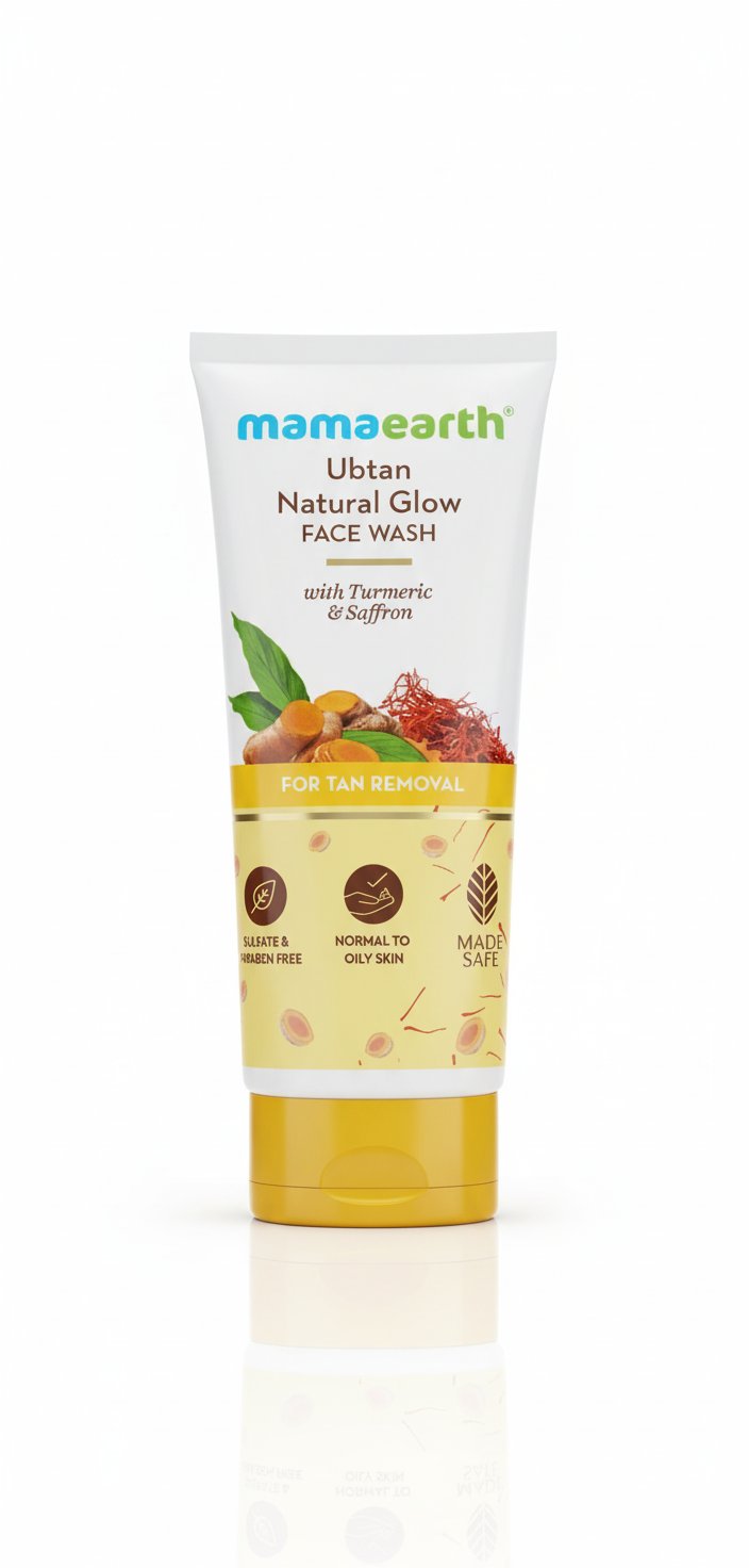 Mamaearth Ubtan Natural Glow Face Wash (100 ml / ~100 g)