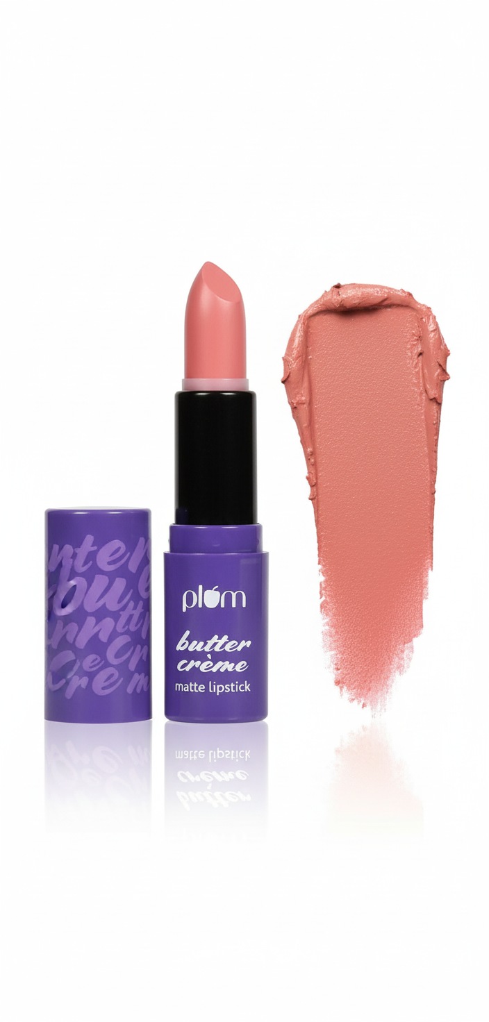 Plum Butter Crème Matte Lipstick (Weight: 4.2 g) No 130 Pinkin Lipstick