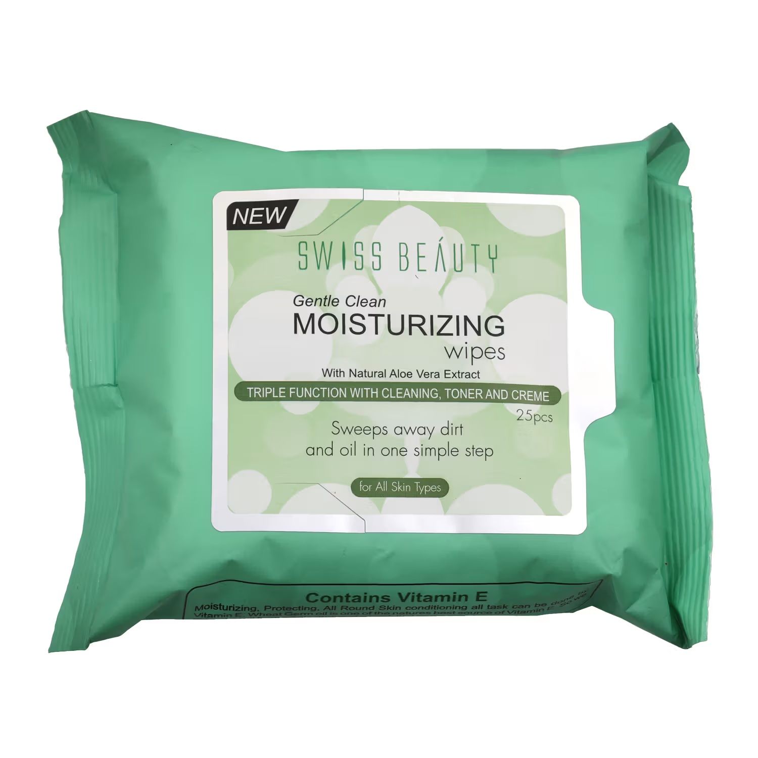 SWISS BEAUTY GENTLE CLEAN MOISTURIZING WIPES