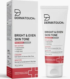 DERMATOUCH BRIGHT&EVEN SKIN TONE FACE WASH(70G)