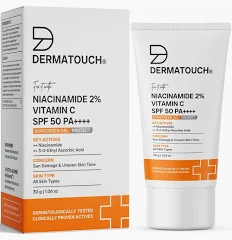 DERMATOUCH NIACINAMIDE 2% VITAMIN C SPF 50 PA++++ SUNSCREEN GEL(30G)