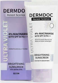 DERMDOC 4%NIACINAMIDE WITH SPF 50 PA+++ SUNSCREEN(60G)